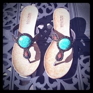 Kenneth Cole Reaction Wedge Sandals - 6